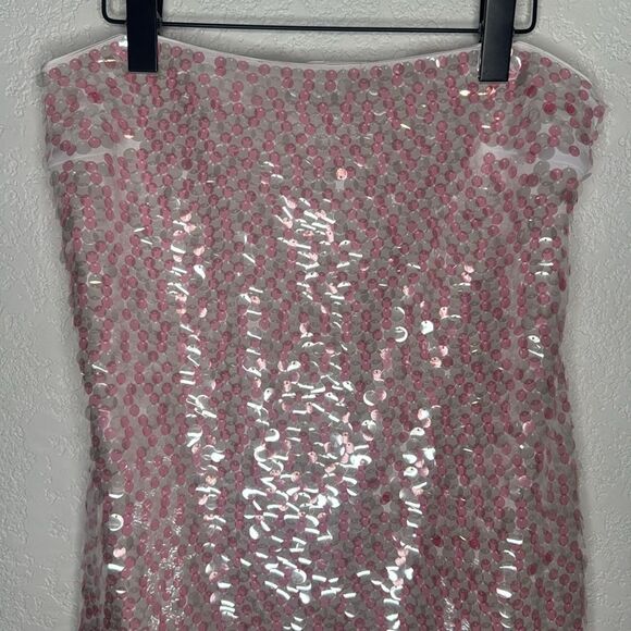 NWT Susana Monaco Dot Sequin Tube Dress Ballet Slipper Revolve XL - Picture 4 of 12